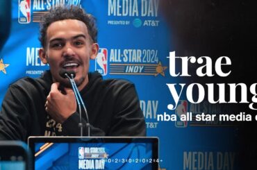 Trae Young at 2024 NBA All Star Media Day