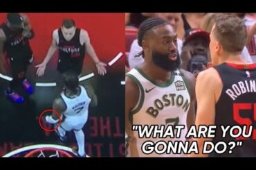 LEAKED Audio Of Jaylen Brown Trying To Fight Duncan Robinson: “What Are You Gonna Do About It?”👀