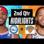 Philadelphia 76ers vs New York Knicks Full Highlights 2nd QTR | Feb 22 | 2024 NBA Regular Season