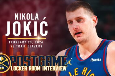 Nikola Jokić Full Post Game Locker Room Interview vs. Trailblazers 🎙