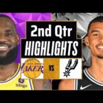 Los Angeles Lakers vs San Antonio Spurs Full Highlights 2nd QTR | Feb 23 | 2024 NBA Regular Season