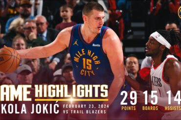 Nikola Jokić Records Second Straight Triple-Double | Full Game Highlights vs. Trailblazers 🎥