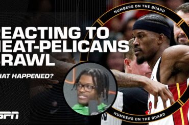 REACTING to the Heat-Pelicans BRAWL 👀 Why was Jimmy Butler in the middle? | Numbers on the Board