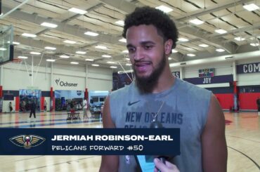 Jeremiah Robinson-Earl on fan intensity, defensive versatility | Pelicans vs. Bulls Shootaround