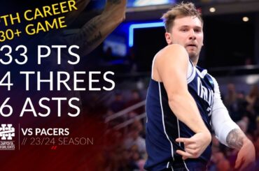 Luka Doncic Drops 33 Points Against Pacers