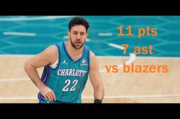 Vasilije Micic 11 Pts 7 Ast Charlotte Hornets vs Portland Trail Blazers HIGHLIGHTS