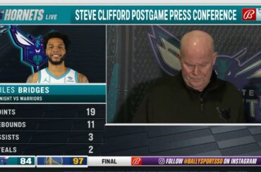 Steve Clifford PostGame Interview | Charlotte Hornets vs Golden State Warriors