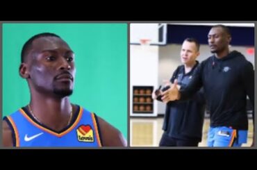 Bismack Biyombo was welcomed by the OKC Thunder during practice today!!