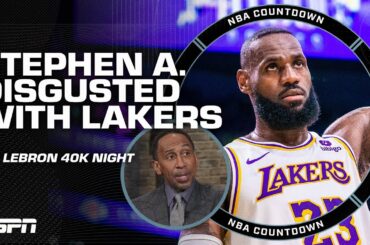 Stephen A. reacts to Lakers losing on LeBron's historic night: I'm DISGUSTED! | NBA Countdown