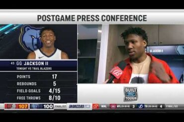 GG Jackson PostGame Interview | Portland Trail Blazers vs Memphis Grizzlies