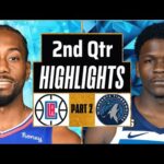 LA Clippers vs Minnesota Timberwolves 2nd QTR - PART 2 Highlights | Mar 3 | 2024 NBA Regular Season