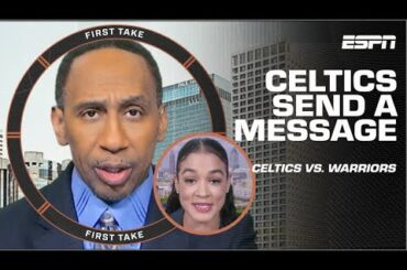 Stephen A. thinks the Celtics ‘PUT THE LEAGUE ON NOTICE!’ vs. Warriors ☘️ | First Take