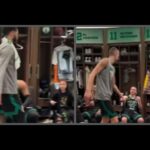 Boston Celtics locker room vibes after the win against the Dallas Mavericks!!