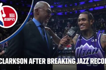 Jordan Clarkson joins Thurl Bailey after breaking the former Jazz franchise record 🙌 | NBA on ESPN
