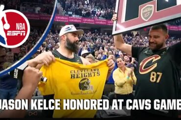 Jason Kelce honored at Cavaliers game after retirement | NBA on ESPN