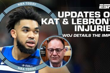 Woj’s update on Karl-Anthony Towns’ meniscus injury and LeBron’s left ankle | NBA Today