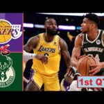 Los Angeles Lakers vs Milwaukee Bucks Full Highlights 1st QTR - P1 | Mar 08 | NBA Season 2023-2024