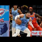 Memphis Grizzlies vs Oklahoma City Thunder Full Highlights 1st - P2 | Mar 10 | NBA Season 2023-2024