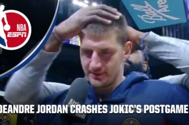 DeAndre Jordan messes with Jokic during his postgame interview 😅 | NBA on ESPN