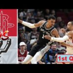 San Antonio Spurs vs Houston Rockets Full Highlights 1st QTR - P2 | 12 Mar | NBA Season 2023-2024