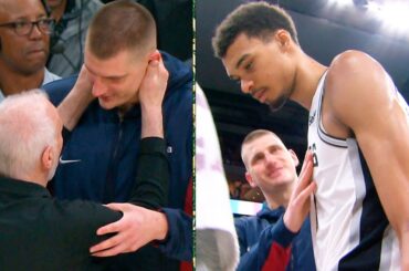 Nikola Jokic & Popovich Share a moment after the game ❤️