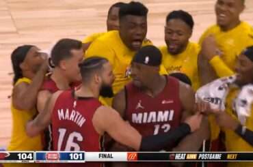 Bam Adebayo hits insane game winner buzzer beater from deep vs Pistons 😱