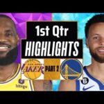 Los Angeles Lakers vs Golden State Warriors 1st QTR - PART 2 Highlights | Mar 16 | 2024 NBA Season