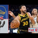 Golden State Warriors vs San Antonio Spurs Full Highlights 1st - P1 | Mar 11 | NBA Season 2023-2024