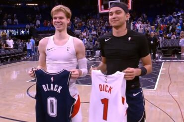 Anthony Black and Gradey Dick do NBA's greatest jersey swap ever 😂