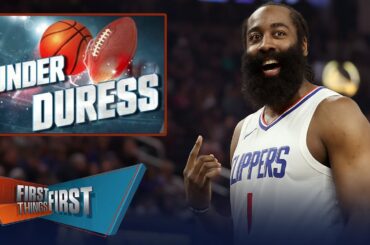 James Harden Under Duress after head-scratching play in Clippers win | NBA | FIRST THINGS FIRST