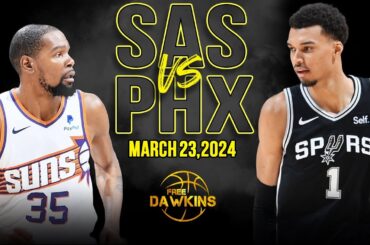 San Antonio Spurs vs Phoenix Suns Full Game Highlights | March 23, 2024 | FreeDawkins