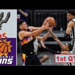 Phoenix Suns vs San Antonio Spurs Full Highlights 1st QTR - P1 | 23 Mar | NBA Season 2023-24