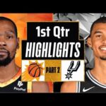 Phoenix Suns vs San Antonio Spurs 1st QTR - PART 2 Highlights | Mar 25 | 2024 NBA Regular Season