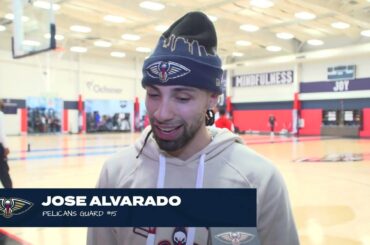 Jose Alvarado gives an injury update | Pelicans Post-Practice Interview 3/27/24