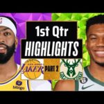 Los Angeles Lakers vs Milwaukee Bucks 1st QTR - PART 2 Highlights | Mar 26 | 2024 NBA Seasons