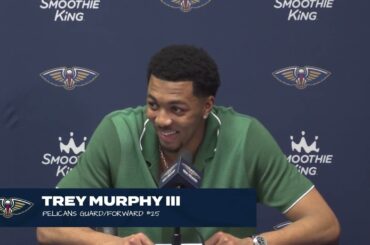 Trey Murphy III on Zion Williamson's defense | Pelicans vs. Bucks Postgame 3/28/24