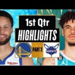 Golden State Warriors vs Charlotte Hornets 1st QTR-PART 2 Highlights|Mar 29|2024 NBA Regular Season