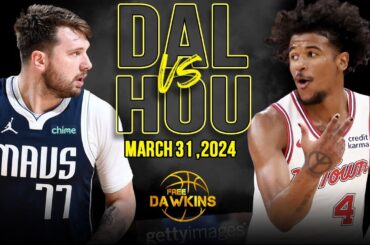 Dallas Mavericks vs Houston Rockets Full Game Highlights | March 31, 2024 | FreeDawkins