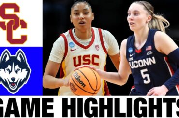 #1 USC vs UConn Highlights | 2024 NCAA Women's Basketball Championship - Elite 8