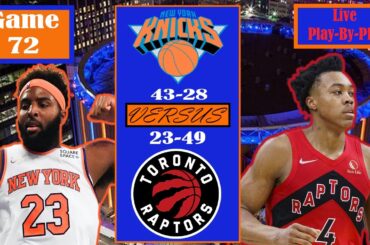 New York Knicks VS Toronto Raptors Live Play-By-Play Watch-Along Commentary // Robinson Returns!!