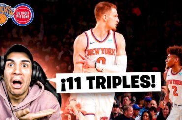 ¿11 TRIPLES en un PARTIDO? ¡RECORD HISTÓRICO de NEW YORK! - KNICKS vs PISTONS (26/3)