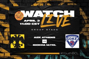 AEK Athens v Igokea m:tel | Full Basketball Game | #YouthBCL 2024