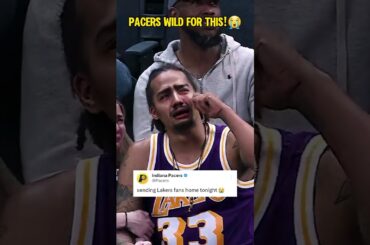 Pacers did Lakers Fans DIRTY!😭