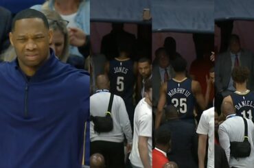 3 Pelicans players get ejected with 7 seconds left in game vs Magic for nothing 😳