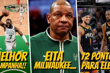 EITA Milwaukee Bucks - Celtics garante MELHOR campanha - KD e Booker DESTROEM o Cavs / Rodada NBA