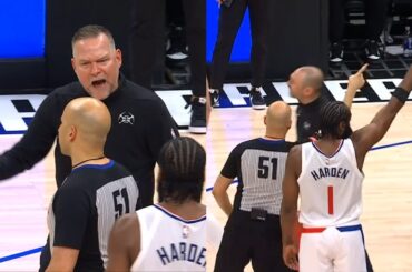James Harden ejects Michael Malone after he went OFF on the refs 😳