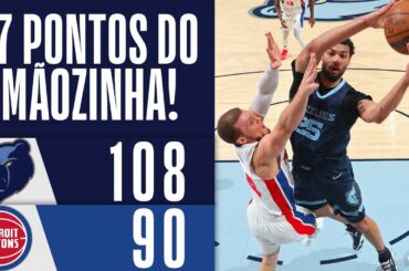 MÃOZINHA PEREIRA ANOTOU 17 PONTOS CONTRA OS PISTONS