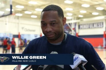 Willie Green on injury updates, responding to adversity | New Orleans Pelicans Practice 4/6/24