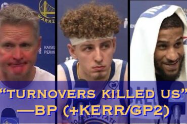 PODZIEMSKI: “live ball turnovers killed us”; GP2: “get 50-50 balls; KERR: Wiggins/Kuminga day-to-day