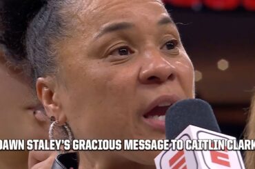 Dawn Staley's message to Caitlin Clark: YOU ARE A G.O.A.T. OF OUR GAME! | ESPN College Basketball